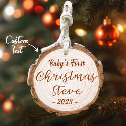 Custom Name Christmas Tree Decor Personalized Ornament Baby's First Christmas