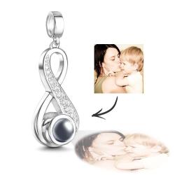 Custom Photo Projection Charm Infinite Love Pendant Gifts