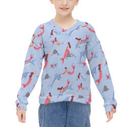 Girl's V-neck sweater