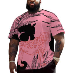 Men's Plus Size Drop Shoulder Short Sleeve T-Shirt