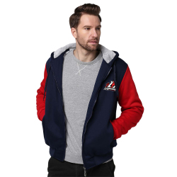 Full-zip warm thick fleece-lined sweatshirt available in multiple colors