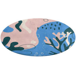 Coral velvet floor mat
