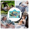 Cloak Hooded Blanket: Versatile underwater scene for camping, lounging, or gifting. Made with Arctic Velvet.