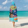 Arctic Velvet Hooded Blanket: Underwater scene with coral and fish for cozy lounging.