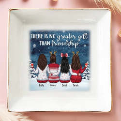 Bestie Personalized Custom Jewelry Dish - Friends Are Good For The Soul -  - Christmas Gift For Best Friends, BFF, Sisters