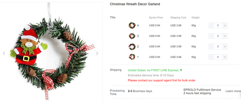 dropshipping christmas products