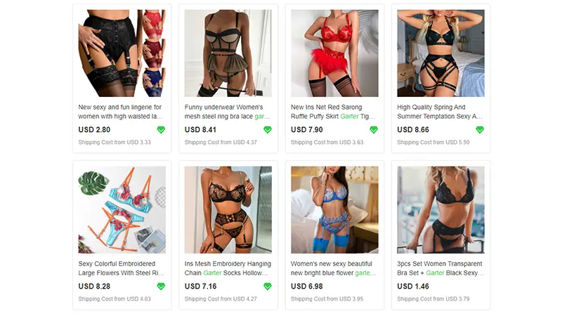 suppliers to dropship lingerie