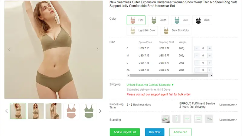 lingerie dropshipping