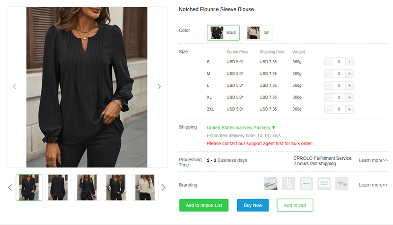 Women's Flounce Sleeve Blouse asian size to us
