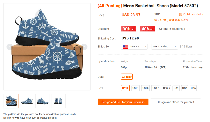 best print on demand shoes