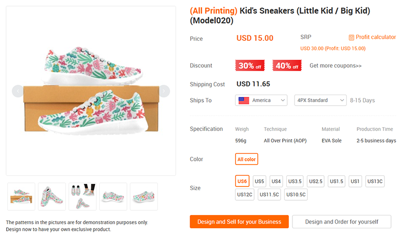 print on demand canvas shoes