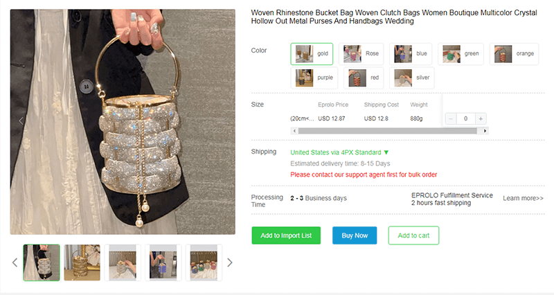 Clutches dropshipping business