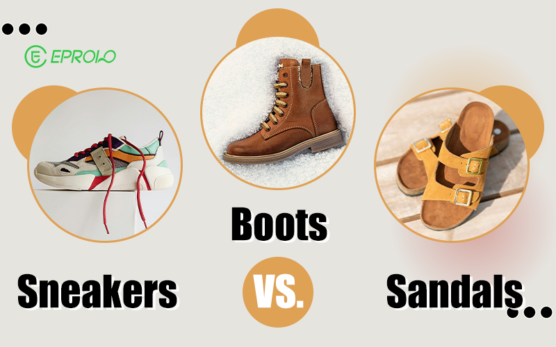 Sneakers vs. Boots vs. Sandals dropshipping platform