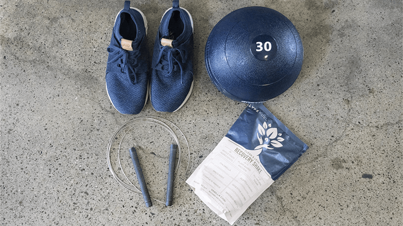 running shoes and ropes