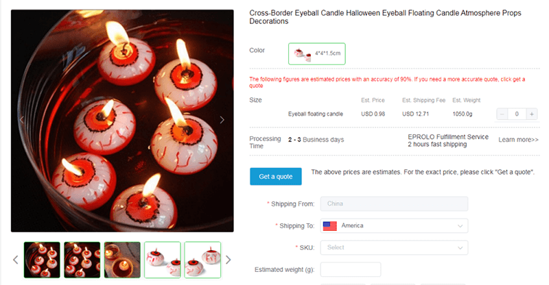 Eyeball Floating Candles