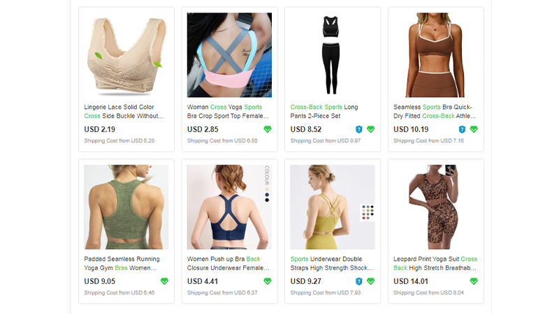 Cross-Back Sports Bras Sports Bras