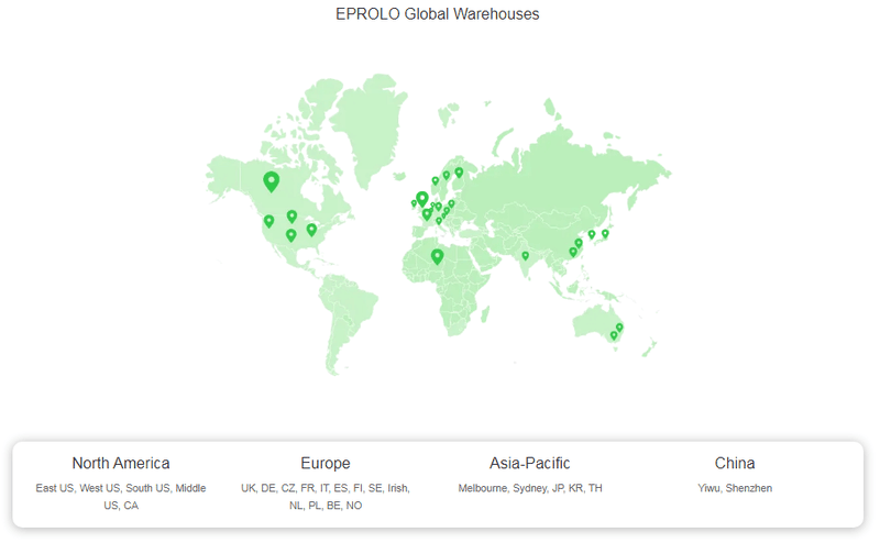 EPROLO&rsquo;s network of global warehouses