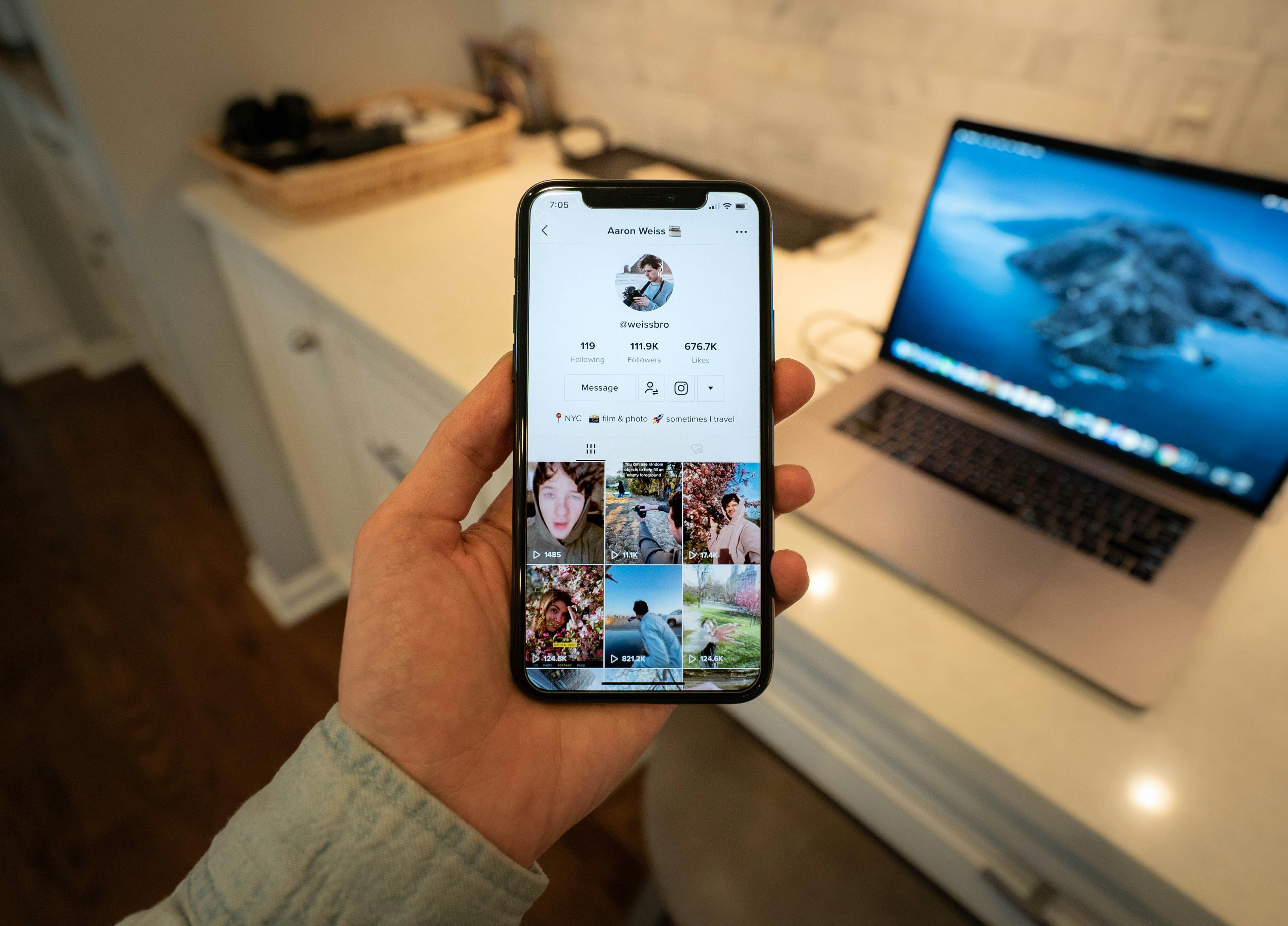 Phone on hand