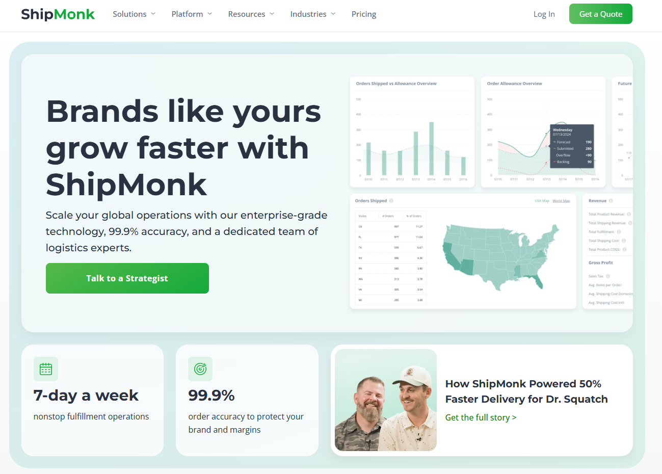 Analyzing ShipMonk solutions among top 3pl logistics companies to enhance shipping on EPROLO blog.