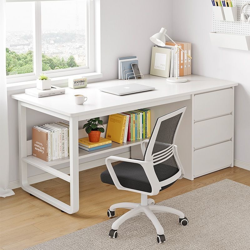 Displaying a white minimalist desk and chair as high profit margin products sourced from EPROLO.