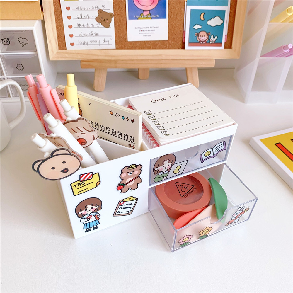 A desk organizer with cute stationery as dropshipping products sourced from EPROLO.