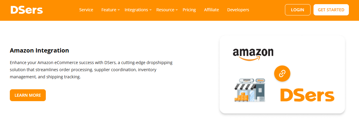 A webpage detailing DSers integration for automated dropshipping amazon featured on the EPROLO blog.