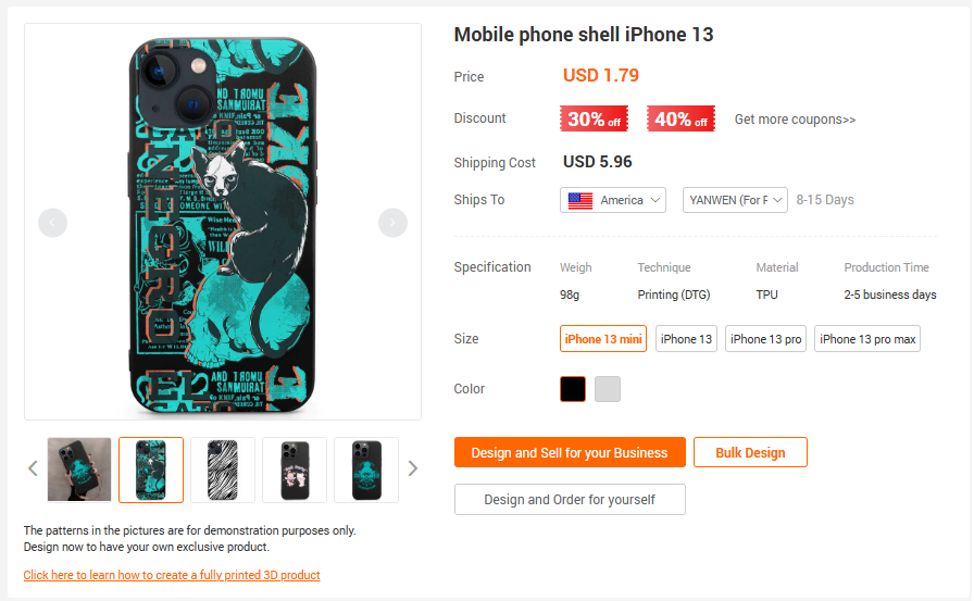 Dark & Gothic Designs phone case