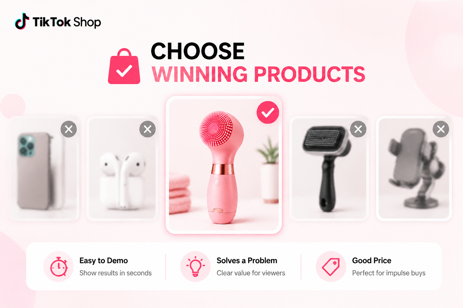Selecting winning products as a TikTok shop affiliate using criteria by EPROLO.