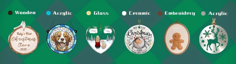 personalized ornament material selection
