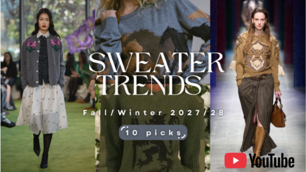 Runway models showcase fall fashion trends by wearing stylish knit sweaters.