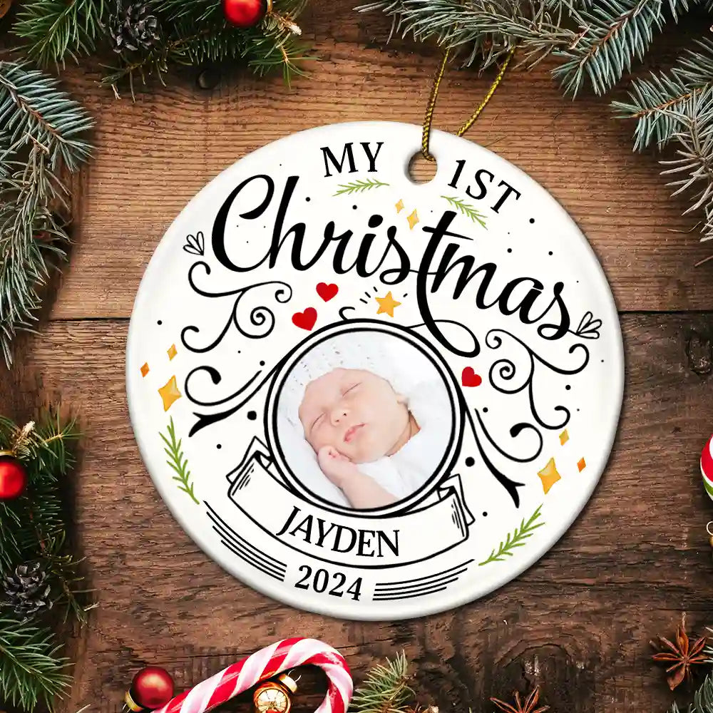 personalized christmas ornament baby