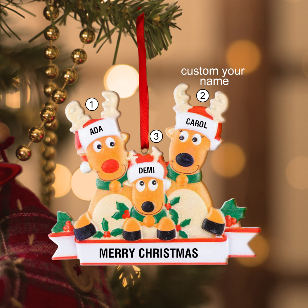 personalized ornament with family 