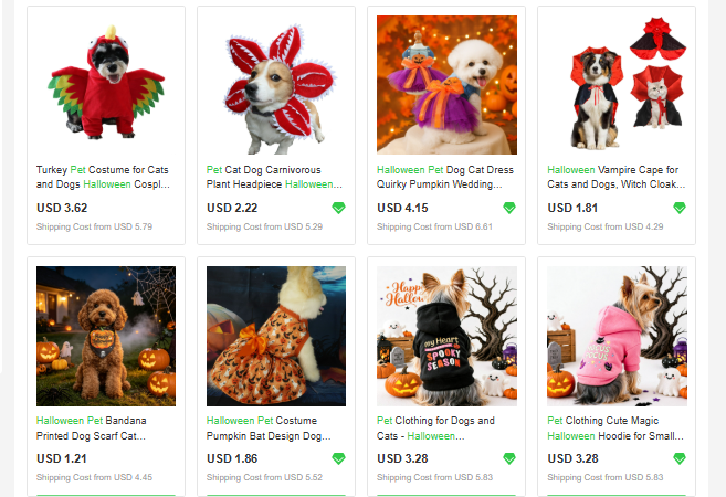 Halloween dropshipping pet products