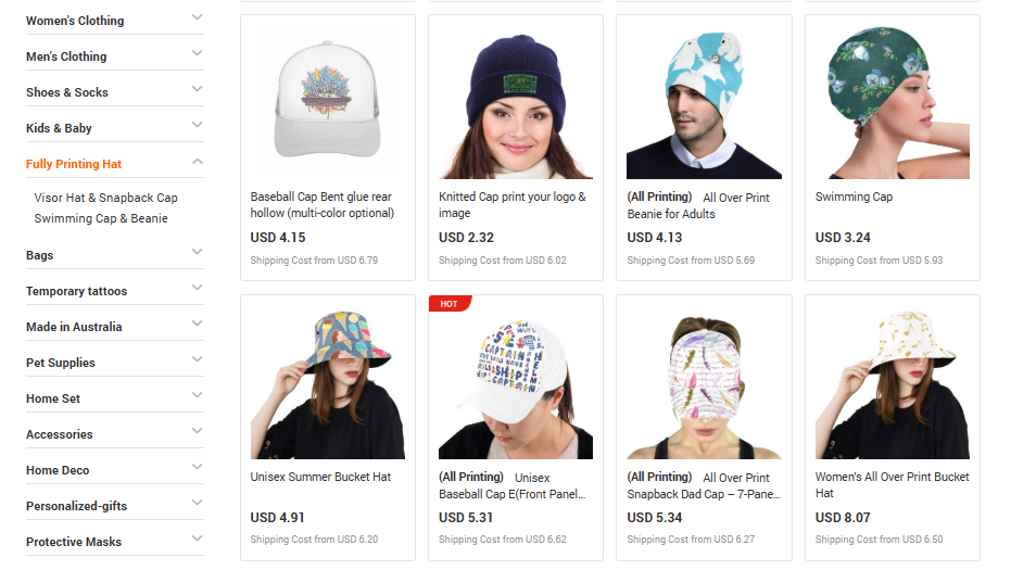 print on demand hat niches