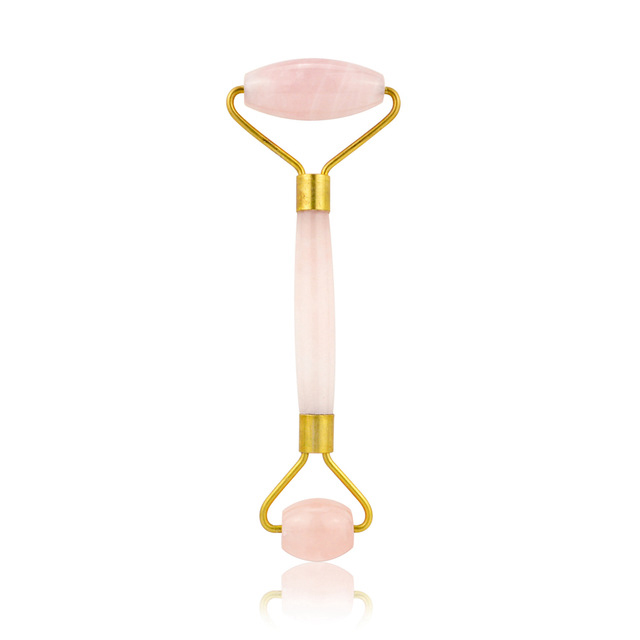 Glowing, transformed skin after rose quartz massage ritual