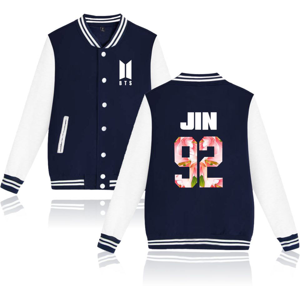 BTS Kpop Baseball jacket winter hoodies popular Bangtan Hip hop harajuku