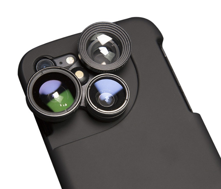 4 in 1 Mobile Phone Lensese Cases Full Coverage For iPhone X 8 7 6S 6 Plus Wide Angle Macro Fisheye