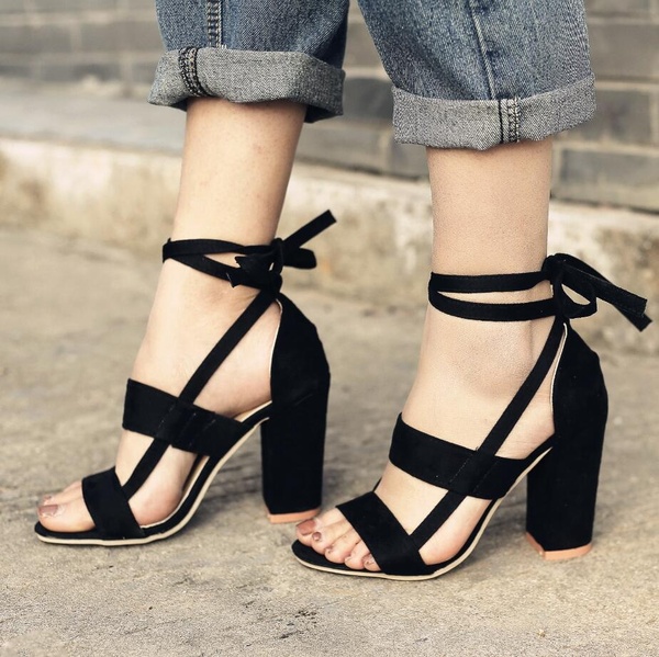 Cross Strap High Heel Thick Heel women Shoes Sandals image 7