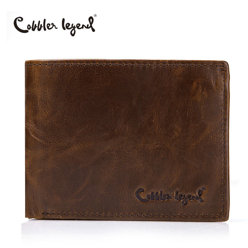 Cobbler Legend Famous Brand Genuine Leather Men Wallets Handmade Men's Wallet Male Money Purses