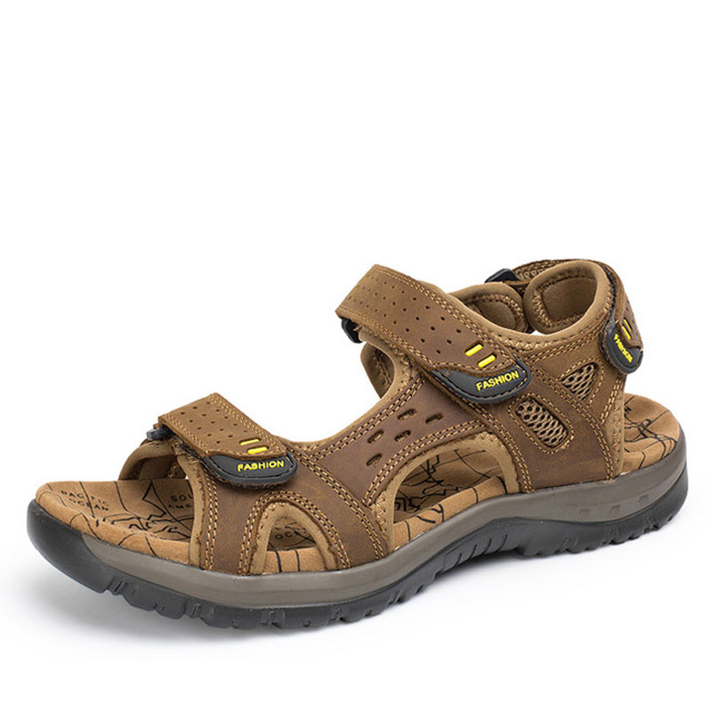 Summer Leisure Beach Men Shoes High Quality Leather Sandals The Big Yards Men's Sandals image 7