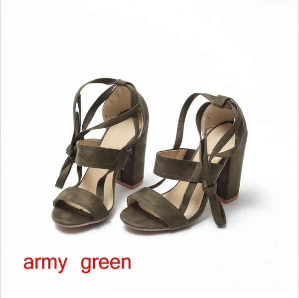 Cross Strap High Heel Thick Heel women Shoes Sandals image 5