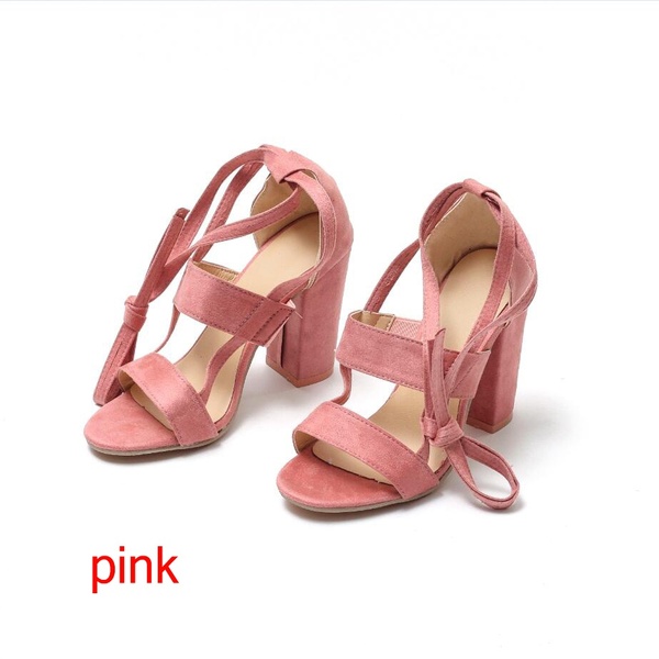 Cross Strap High Heel Thick Heel women Shoes Sandals image 4