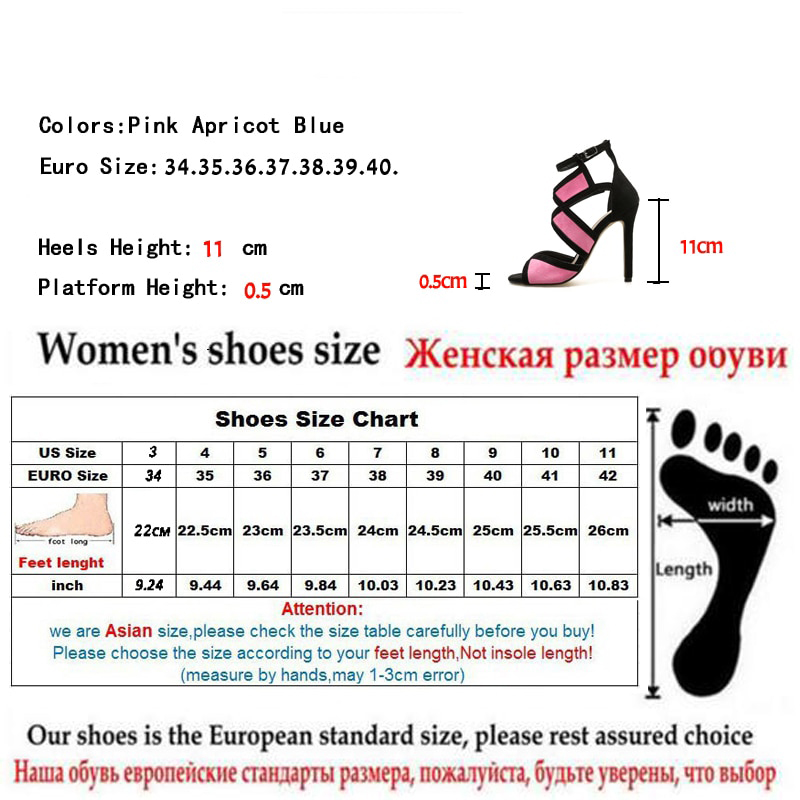 Eilyken Desiger Sexy Women Sandals Hollow out Buckle Strap High Heels Bridesmaid Bridal Wedding Pumps Sandals size 35-40 image 5