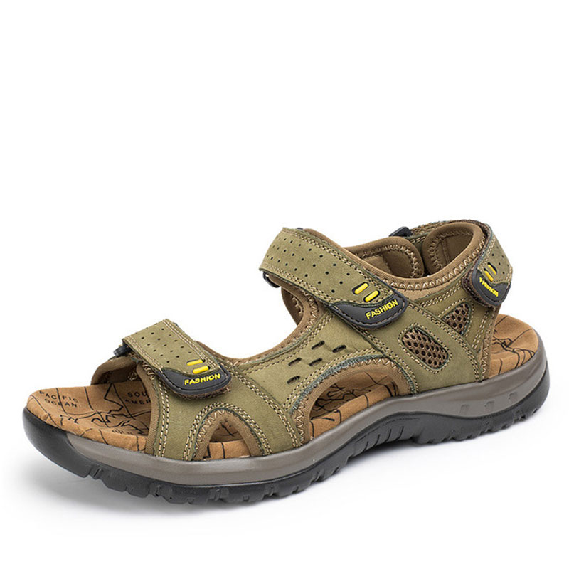 Summer Leisure Beach Men Shoes High Quality Leather Sandals The Big Yards Men's Sandals image 6