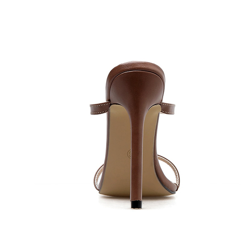 Arrival Gladiator Slippers Sandals Woman Open Toe Rome Black Brown High Heel Shoes Women Shoes image 6