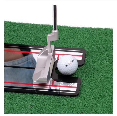 Golf Swing Straight Practice Golf Putting Mirror Alignment Training Aid Swing Trainer Eye Line