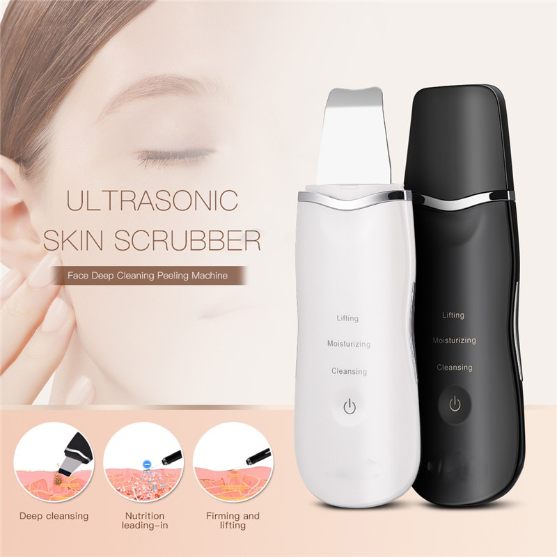 Professional Ultrasonic Facial Skin Scrubber Ion Deep Face Cleaning ...