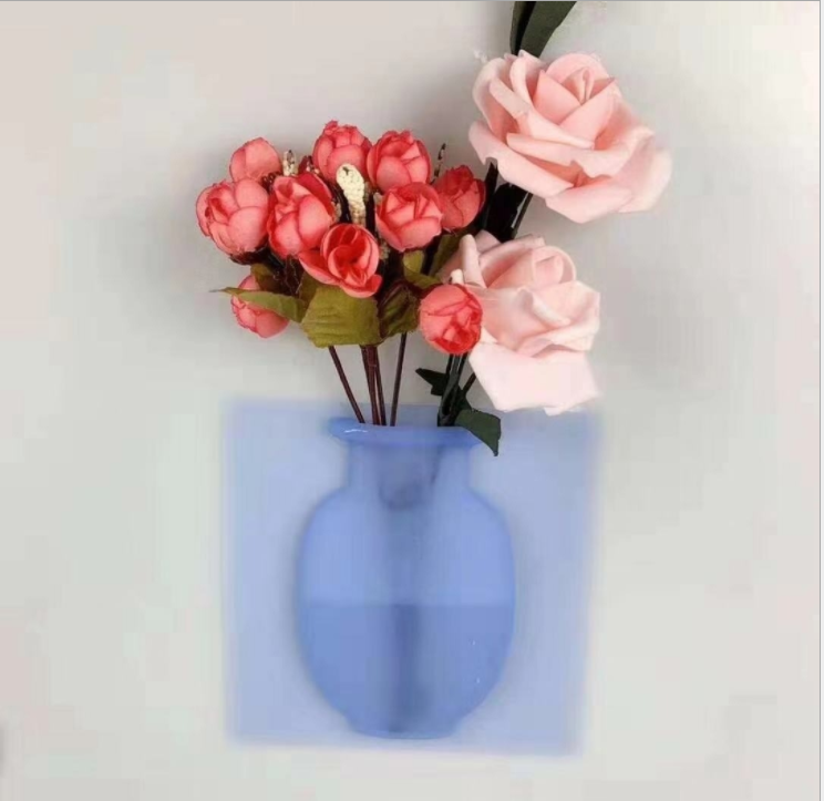 Innovative silicone adhesive vase for wall decoration and stylish display of flowers-2.jpg