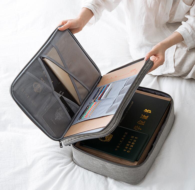 Documents Storgage Bag Household File Certificate Large-Volume Organizing Folders Storage Box