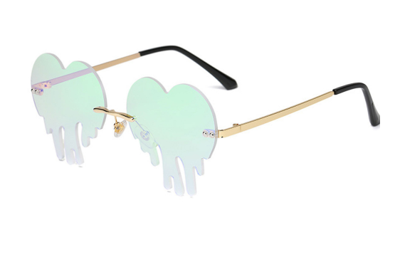 UV400 Trendy Tassel Sunglasses Fashion Retro Rimless Sun Glasses Steampunk Sunglasses Shades Funny Clouds Shaped Eyeglasses